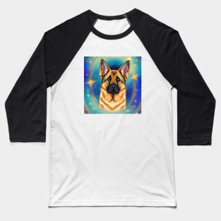 German Shepherd In Space Baseball T-Shirt